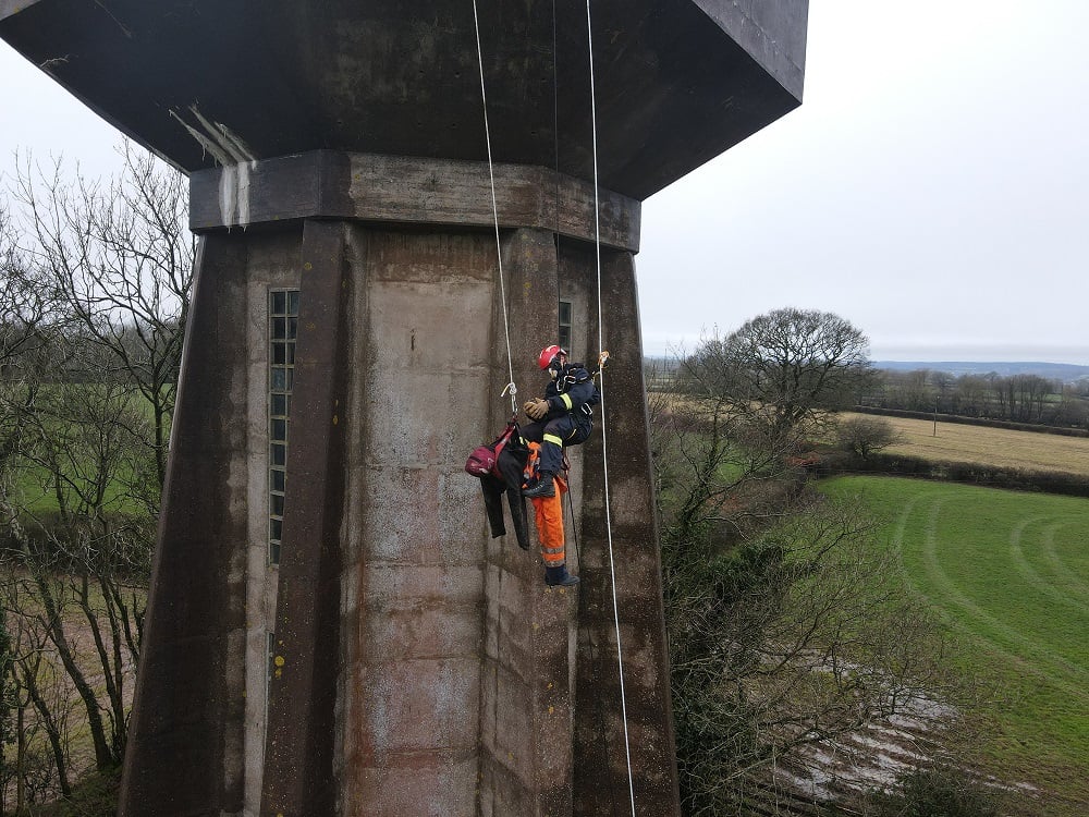 South West Water hosts dramatic rescue for fire service training