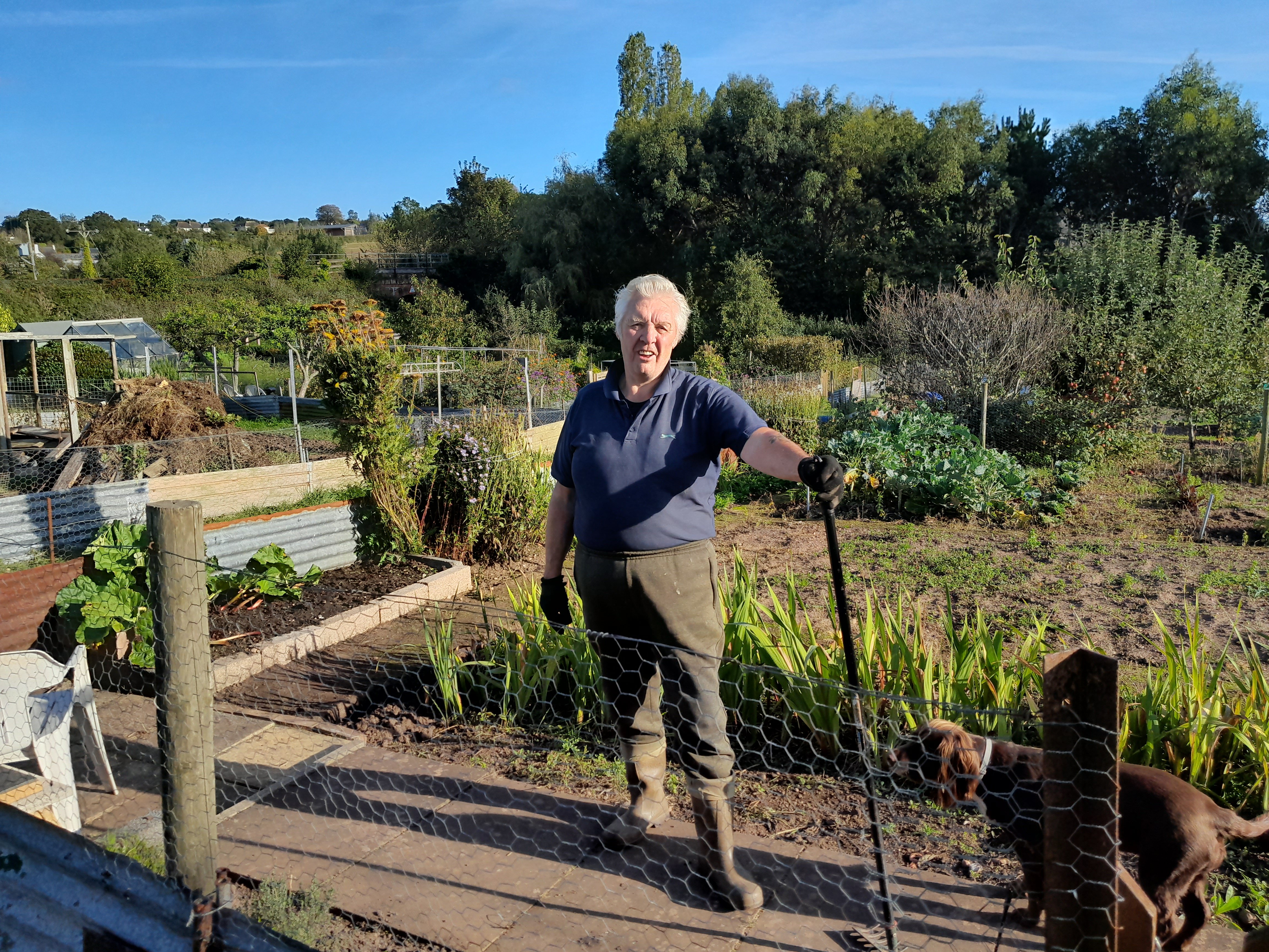 Bill standing proud in his allotment