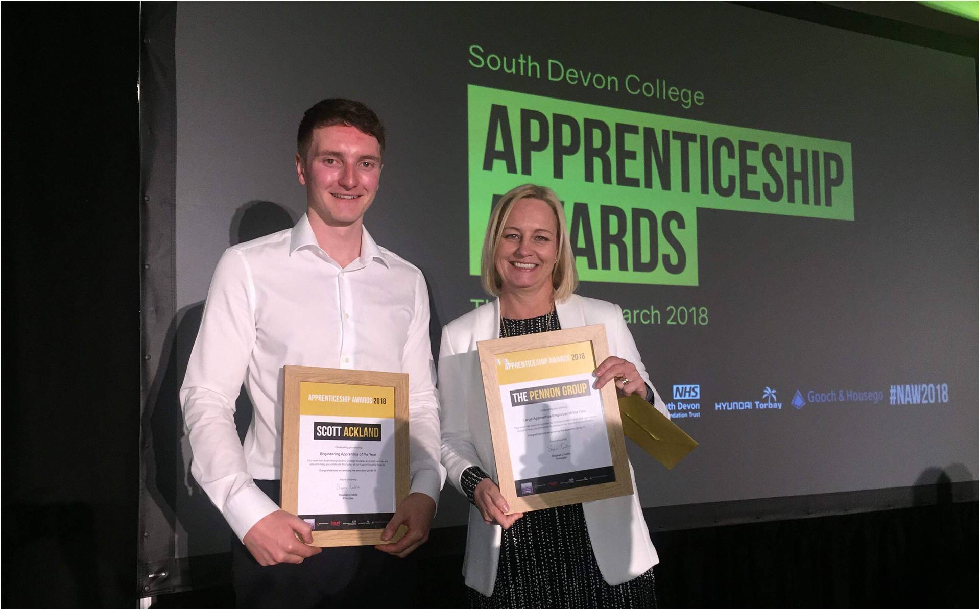Double success for South West Water at apprenticeship awards