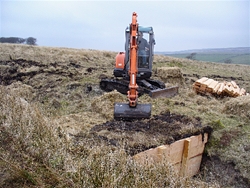 Blocking drainage ditches helps the peat to hold more water